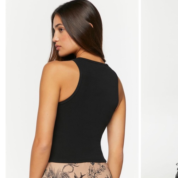 F21- Ribbed Halter Top - Picture 3 of 5